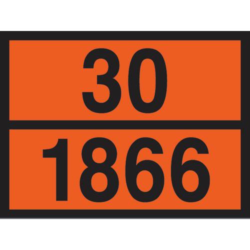 Cartello (pannello di pericolo arancio) ADESIVO CM 40X30 30-1866,