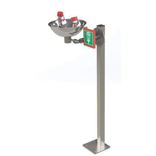 Lavaocchi - Vaschetta inox con pedale,