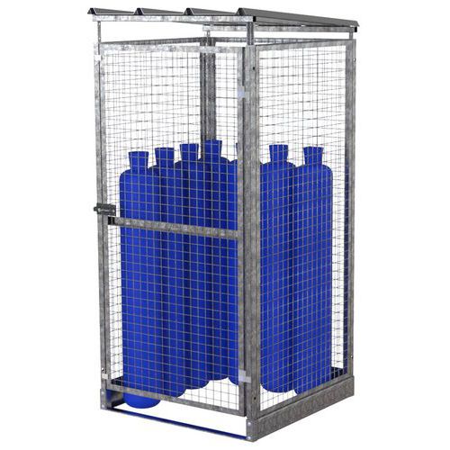 Riparo a griglia per bombole del gas a pavimento-1mx1m,