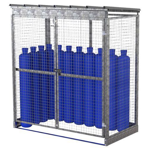 Riparo a griglia per bombole del gas a pavimento-2mx1m,