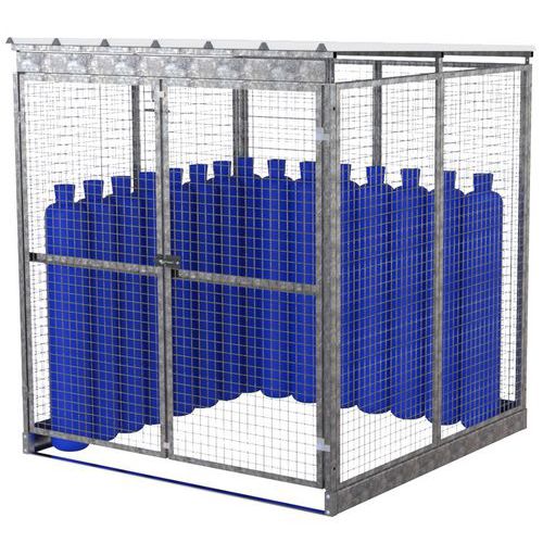 Riparo a griglia per bombole del gas a pavimento-2mx2m,