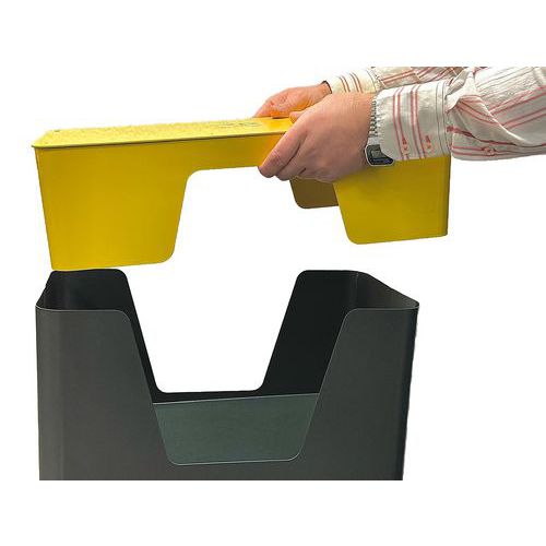 Cestino WSG 82 in mica di ferro - Copertura gialla,