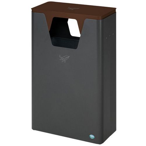 Cestino WSG 82 in mica di ferro - Copertura marrone,