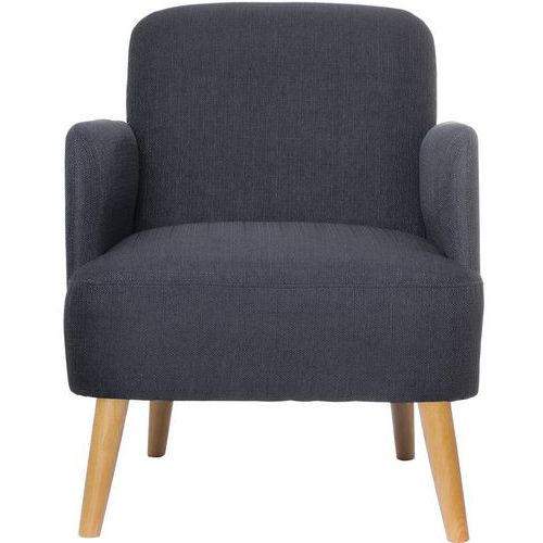 Poltrone Brooks piedi faggio seduta antracite,