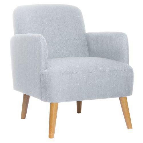 Poltrone Brooks piedi faggio seduta grigio,