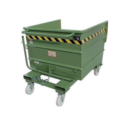 PORTA ROTTAMI RIBALTIB. VERDE CAP 750 LT - DIM1300X1070X83,