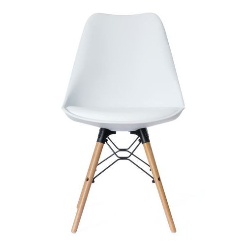 Sedie Dogewood piedi faggio seduta bianco,