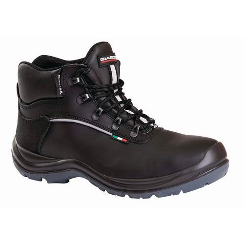 Calzatura alta in pelle fiore nero e membrana windtex nonché suola HRO S3 KIEL S3 HR058L - 47,