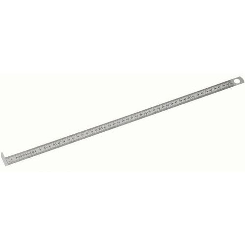 Righello metrico in acciaio inox con tacco da 200 mm,