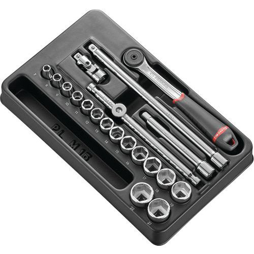 Vaschetta plastica M bussola 3/8 liv 3 mm,