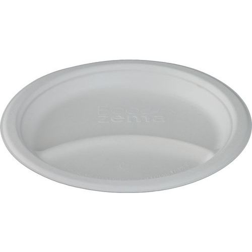 Piatto due scomparti polpa di cellulosa,