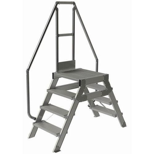 Passerella fissa 4 gradini 600 mm. Inclinazione 60 °,