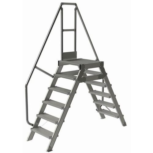 Passerella fissa 6 gradini 600 mm. Inclinazione 60 °,