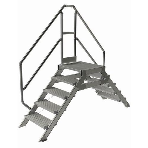 Passerella fissa 5 gradini 600 mm. Inclinazione 45°,