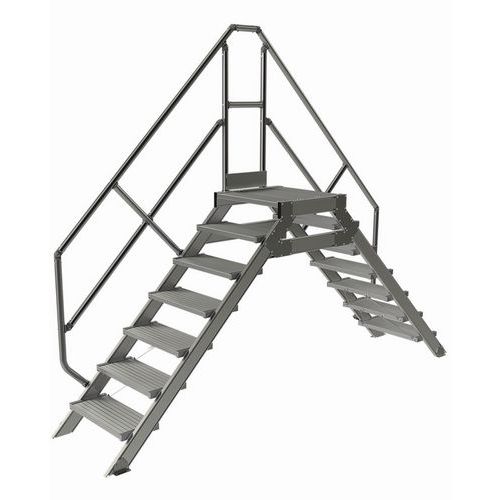 Passerella fissa 7 gradini 600 mm. Inclinazione 45°,