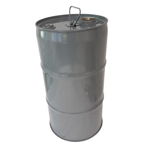 Fusto in acciaio da 30 L grigio 2 tappi, vernice interna epossidica,