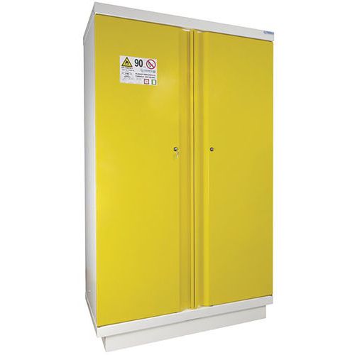 Armadio di sicurezza EN 14470-1 alto 2 ante gialle - 250 L,
