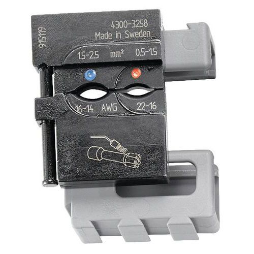 Matrice per terminali preisolati rosso-blu,