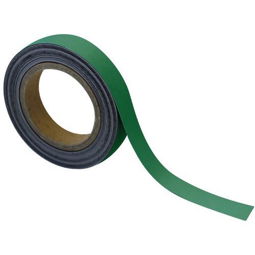 Nastro magnetico riscrivibile 25mm x 10m verde - Manutan,