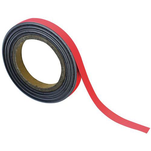 Nastro magnetico riscrivibile 15mm x 10m rosso - Manutan,