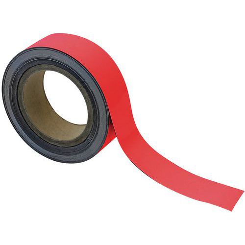 Nastro magnetico riscrivibile 40mm x 10m rosso - Manutan,
