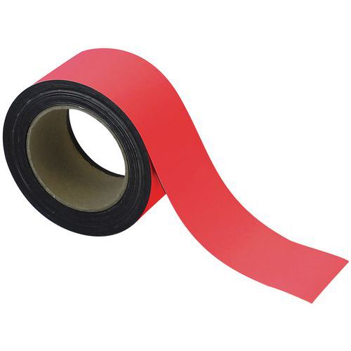 Nastro magnetico riscrivibile 60mm x 10m rosso - Manutan,
