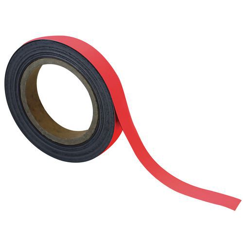Nastro magnetico riscrivibile 20mm x 10m rosso - Manutan,