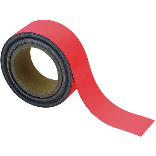 Nastro magnetico riscrivibile 50mm x 10m rosso - Manutan,