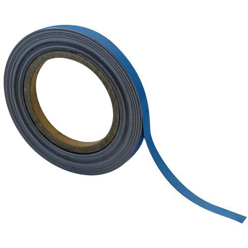 Nastro magnetico riscrivibile 10mm x 10m blu - Manutan,
