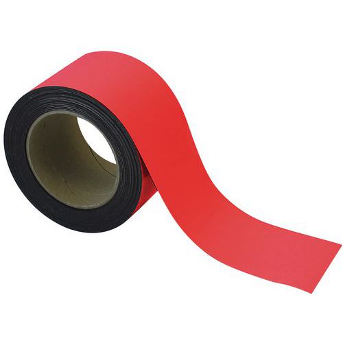 Nastro magnetico riscrivibile 70mm x 10m rosso - Manutan,