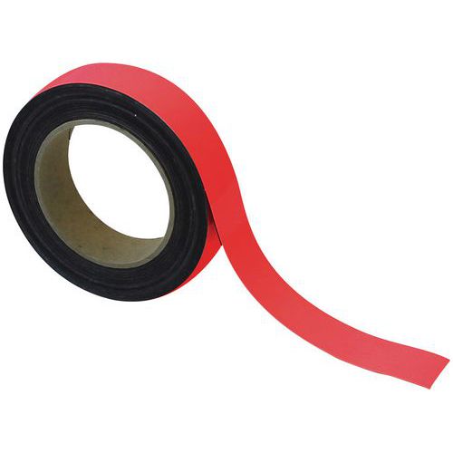Nastro magnetico riscrivibile 30mm x 10m rosso - Manutan,