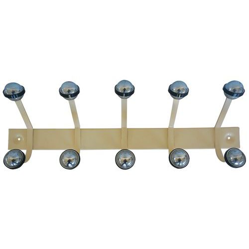 Attaccapanni da parete a sfere 5 L28 A23 P14 Bianco/cromato,
