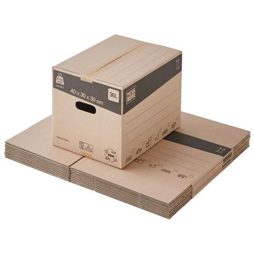 Lotto da 20 scatole per il trasloco da 36 L,