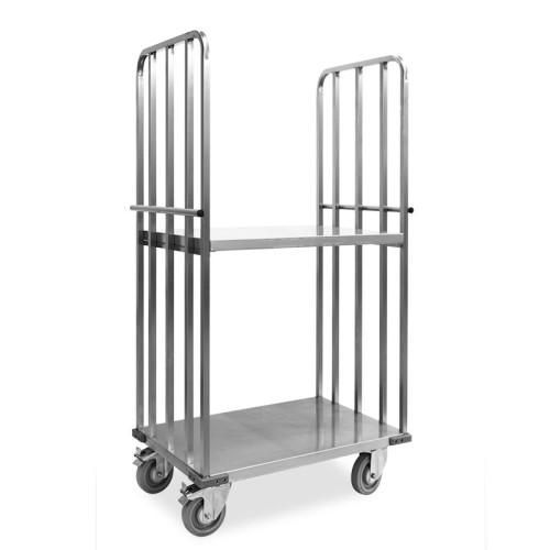Carrello roll container 1 base + 2 sponde + 1 ripiano,