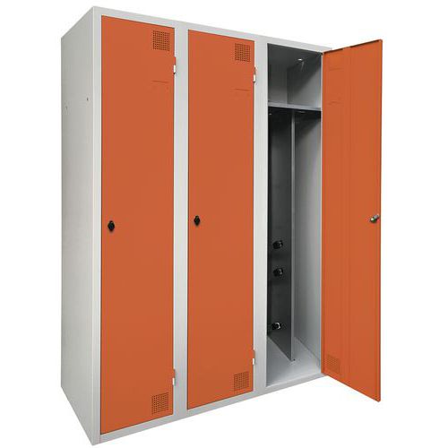 Armadio asciugatura abiti sporchi 3 colonne con portalucchet,