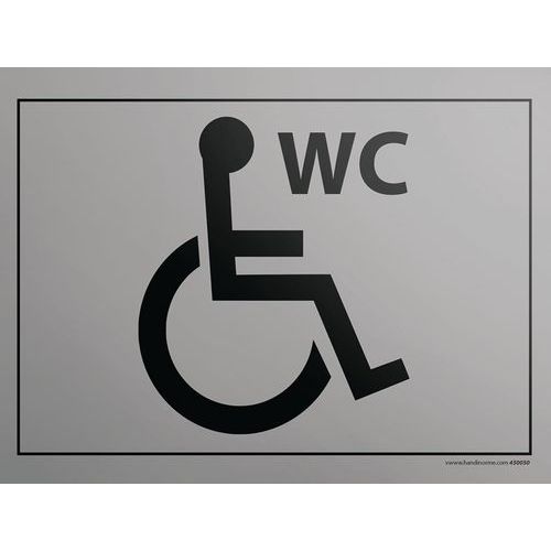 Targa incisa WC per disabili 10x14 cm