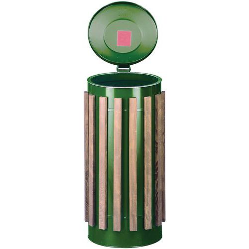 Pattumiera doppio battente Luxe, verde 120L,