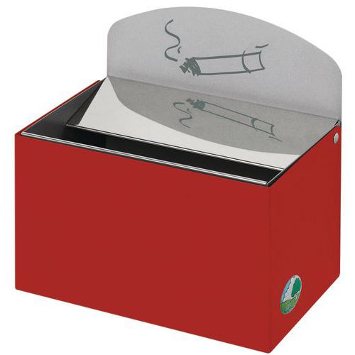 Posacenere 0,8L con pannello rosso,