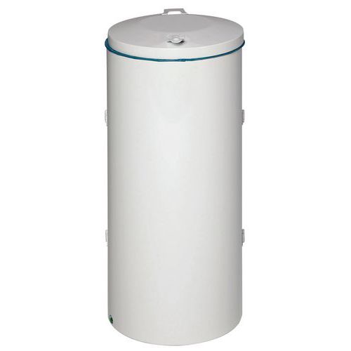 Pattumiera doppio battente bianco 120L,