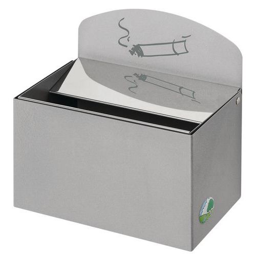 Posacenere 0,8L con pannello argento,