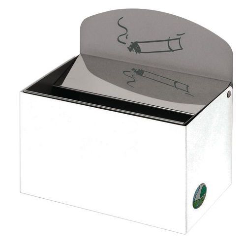 Posacenere 0,8L con pannello bianco,