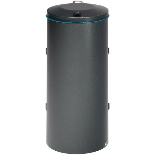 Pattumiera doppio battente, argento antico 120L,