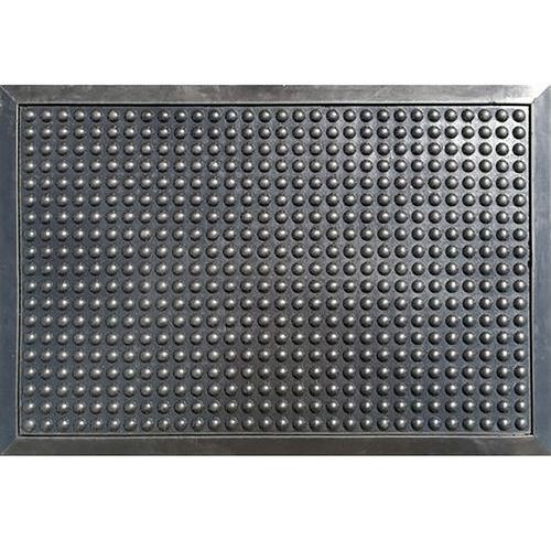 Tappeto ergonomico 100% gomma 90 x 120 cm Nero,