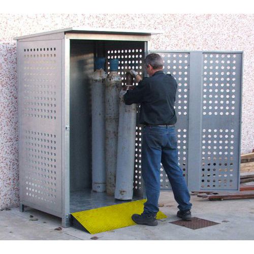 Armadio zincato per bombole gas per esterno 1200x950x2000 mm,