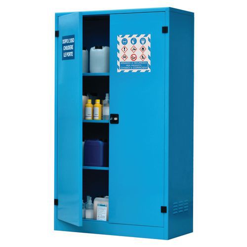 Armadio componibile per liquidi chimici 1075x500x1850 mm,
