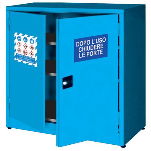Armadio componibile per liquidi chimici 1075x500x1100 mm,