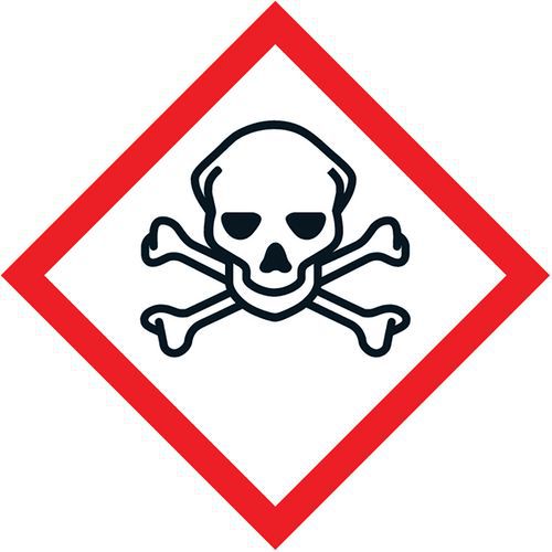 Cartello CLP - Tossico - Alluminio - 300x300mm,