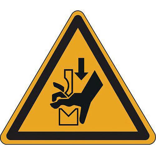 Cartello Rischio di schiacciamento mani-Alluminio-200mm,