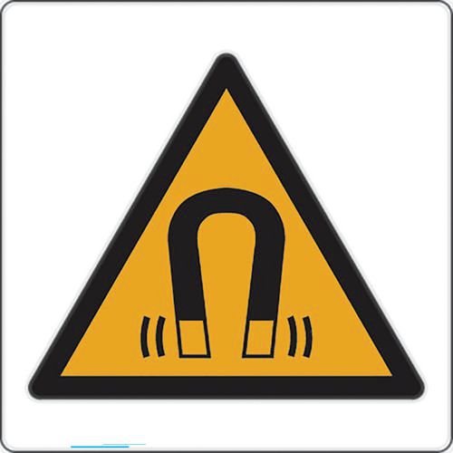 Cartello di pericolo-Campo magnetico-Alluminio-120mm,