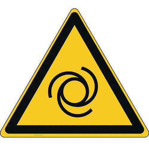 Cartello di pericolo-Avviamento automatico-Adesivo-100mm,